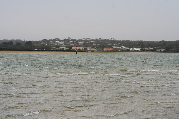Barwon River with 30 knots of wind
